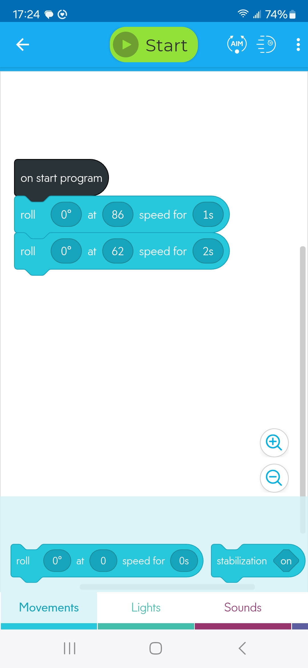 Sphero Bolt code